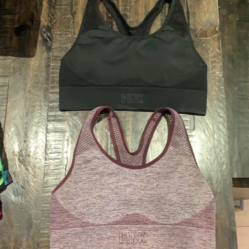 Pink sport bras